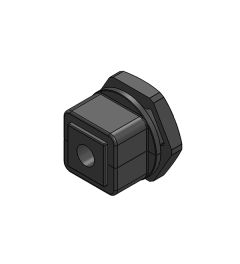 KVT 32+KGM-SUB-D9 wartel 2 delen M32, met moer SUB-D9, zwart