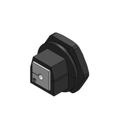 KVT 40+KGM-PB wartel 2 delen M40, met moer Profibus, zwart