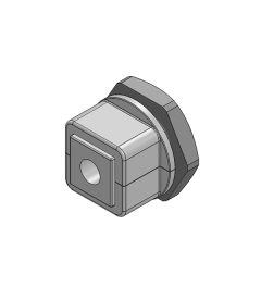 KVT 32 wartel 2 delen M32, met moer, grijs