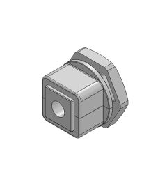 KVT 32+KGM-SUB-D9 wartel 2 delen M32, met moer SUB-D9, grijs
