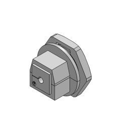 KVT 40+KGM-PB wartel 2 delen M40, moer Profibus, grijs