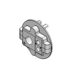 KVT 80/3 wartel 2 delen M80, schroefbevestiging, grijs