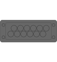 KEL-DPR 24/12 zwart kabelinvoerplaat