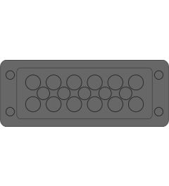 KEL-DPR 24/17 zwart kabelinvoerplaat