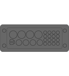 KEL-DPR 24/26 zwart kabelinvoerplaat