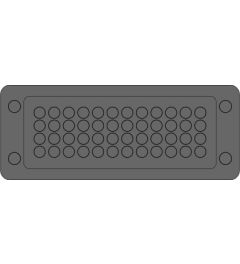 KEL-DPR 24/48 zwart kabelinvoerplaat