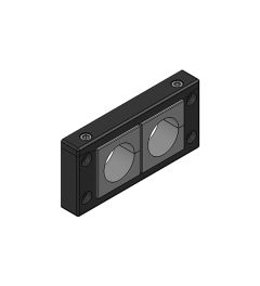 KEL-ER 16/2 cable entry frame, 2p, -/2, V2A, black