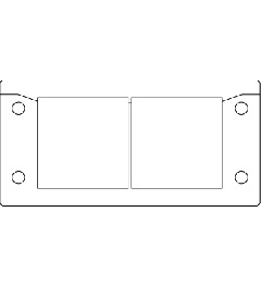 KEL-ER 16/2 CR (S)VOC cable entry frame, 2p, -/2, black