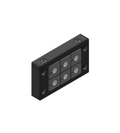 KEL-ER 10/6 cable entry frame, 2p, 6/-, black