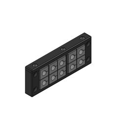 KEL-ER 24/10 cable entry frame, 2p, 10/-, black