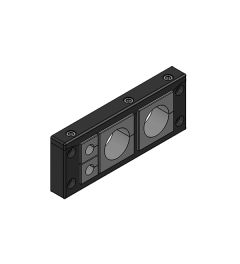 KEL-ER 24/4 cable entry frame, 2p, 2/2, V2A, black