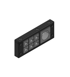 KEL-ER 24/7 cable entry frame, 2p, 6/1, V2A, black