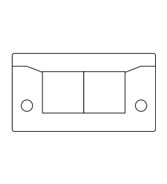 KEL-ER-E 2 CR (S)VOC cable entry frame, 2p, 2/-, black