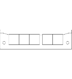 KEL-ER-E 5 CR cable entry frame, 2p, 5/-, black