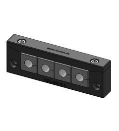 KEL-ER-E 4 cable entry frame, 2p, 4/-, black