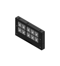 KEL 24/10-E kabelinvoerframe, 2d, 10/-, zwart