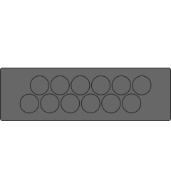 KEL-DP 24/12 B kabelinvoer, plug, wand 2.8-4mm, zwart