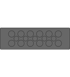 KEL-DP 24/17 A kabelinvoer, plug, wand 1.5-2.5mm, zwart
