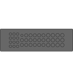 KEL-DP 24/42 B kabelinvoer, plug, wand 2.8-4mm, zwart