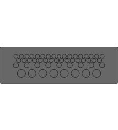 KEL-DP 24/50 B kabelinvoer, plug, wand 2.8-4mm, zwart