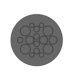 KEL-DP 50/16 A cable entry plate, plug, wall 1.5-2.5mm,black