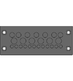 KEL-DPZ 24/25 CR (S)VOC kabelinvoer, schroef, zwart