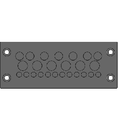 KEL-DPZ 24/25 cable entry plate, screw mounting, black