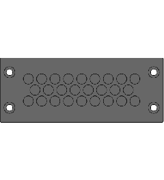 KEL-DPZ 24/26 cable entry plate, screw mounting, black