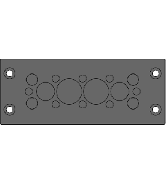 KEL-DPZ 24/16 cable entry plate, screw mounting, black