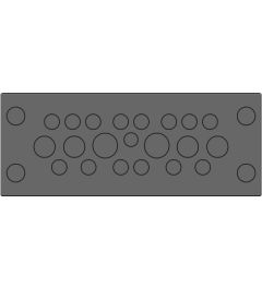 KEL-DPU 24/21 cable entry plate, screw/snap-in, black