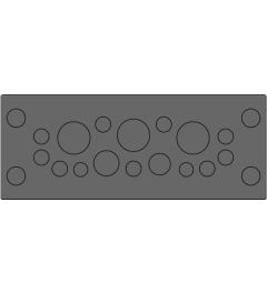 KEL-DPU 24/16 - 1 cable entry plate, screw/snap-in, black