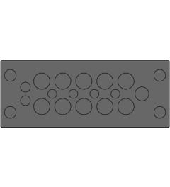 KEL-DPU 24/17 cable entry plate, screw/snap-in, black