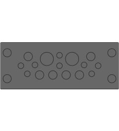 KEL-DPU 24/16 cable entry plate, screw/snap-in, black