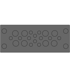 KEL-DPU 24/20 cable entry plate, screw/snap-in, black