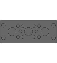 KEL-DPU 24/13 cable entry plate, screw/snap-in, black