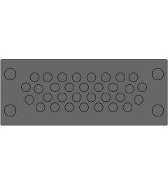 KEL-DPU 24/32 cable entry plate, screw/snap-in, black