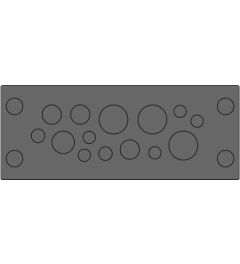 KEL-DPU 24/14 cable entry plate, screw/snap-in, black