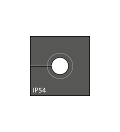 KTMBS 6-9 mm multi-range cable grommet, small, black