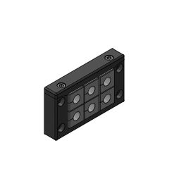 KEL-U 10/6 kabelinvoerframe, 2d, 6/-, zwart