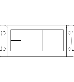 KEL-FA 24/4 cable entry frame, 2p, 2/2, black