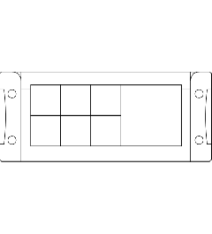 KEL-FA 24/7 cable entry frame, 2p, 6/1, black