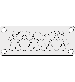 KEL-DPZ-FL21-36 kabelinvoerplaat, schroefbevestiging, grijs
