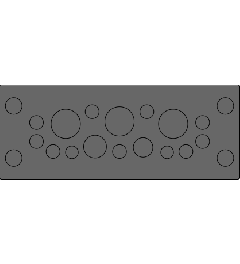 KEL-DPU 24/16 - 1 OD kabelinvoerplaat, schroef/klik, grijs