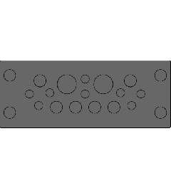 KEL-DPU 24/16 OD kabelinvoerplaat, schroef/klik, grijs