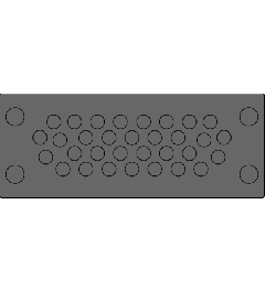 KEL-DPU 24/32 OD kabelinvoerplaat, schroef/klik, grijs