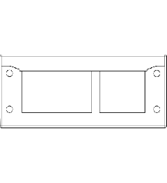 KEL-ERM 24/VARIO kabelinvoerframe, 2d, ≤10, RVS+bus, zwart