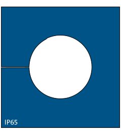 KT-BL 22 cable grommet, large, 22-23mm, blue
