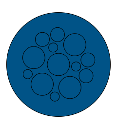 KEL-DPZ-HD 63/13 CR kabelinvoer rond hygiënisch, blauw
