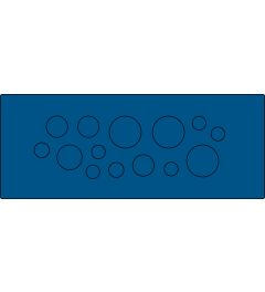 KEL-DPU-HD 24/14 kabelinvoerplaat, bus/klik, blauw