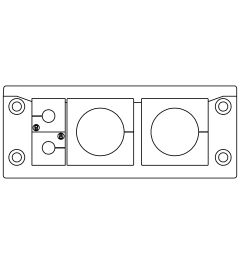 EMC-KEL-DS 24/4 EMC kabelinvoersysteem, 2 delen